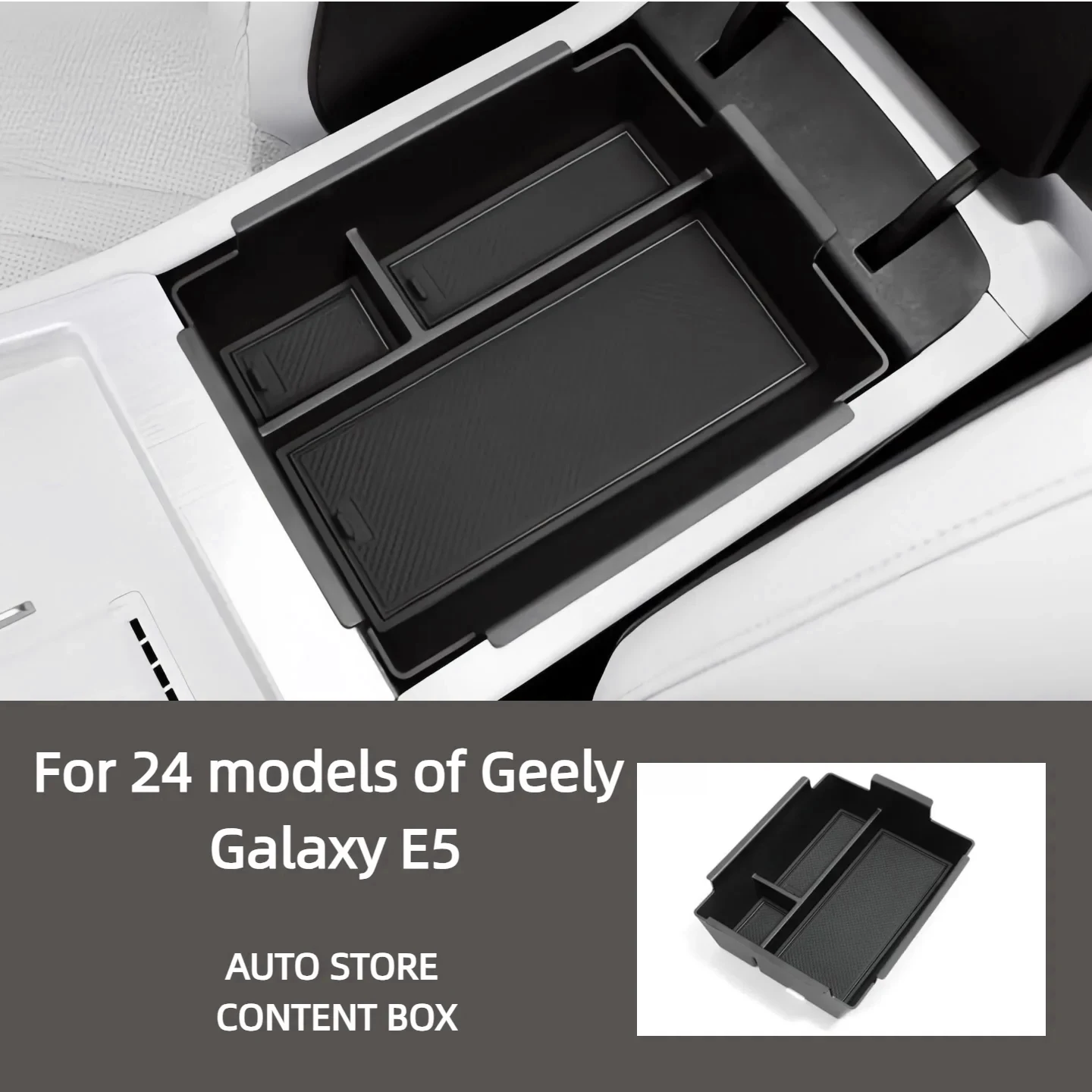 For 24 Models of Geely Galaxy E5 Center Console Armrest Storage Box Compartment Central Storage Tray Divider Decorative Box