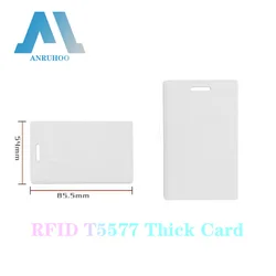 Tarjeta gruesa en blanco Em4305 T5577, 5 piezas/10 piezas, 1,8mm, Chip Rfid, 125 Khz, repetible, copia de etiqueta inteligente