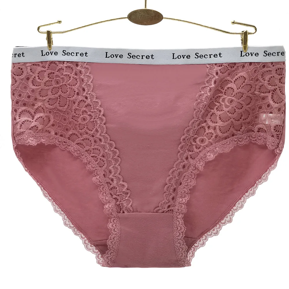 Sexy kalhotky Plus Size Bavlněné spodní prádlo Dámské kalhotky Spodní prádlo Jednobarevné kalhotky Dámské intimní kalhotky 3 kusy/sada - náhled 5