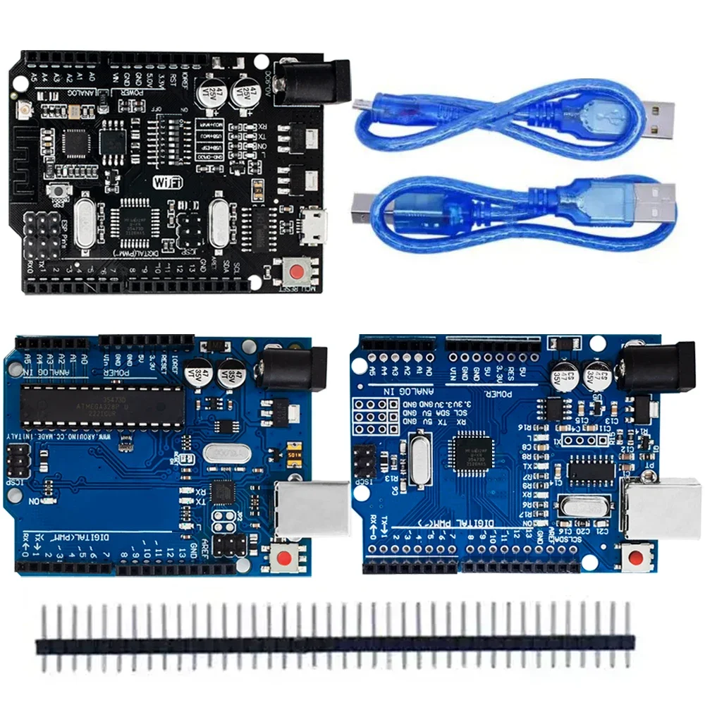 UNO R3 Official Box ATMEGA16U2 / UNO+WiFi R3 Original ATMEGA328P Chip CH340G For Arduino UNO R3 Development Board WeMos ESP8266