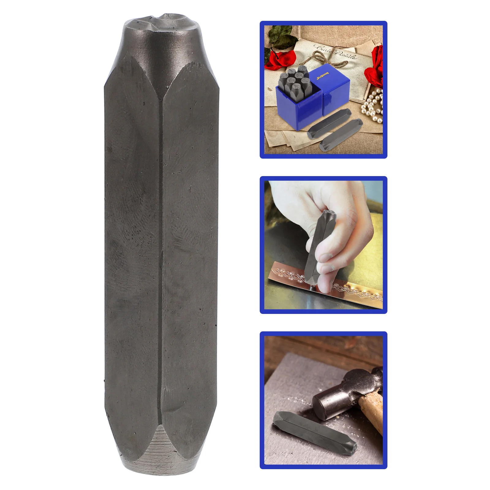 

12Pcs Digital Iron Seals Hard-Shelled Boxed Metal Stamps for Permanent Marking Name Address on Jewelry Plastic Wood DIY Crafting