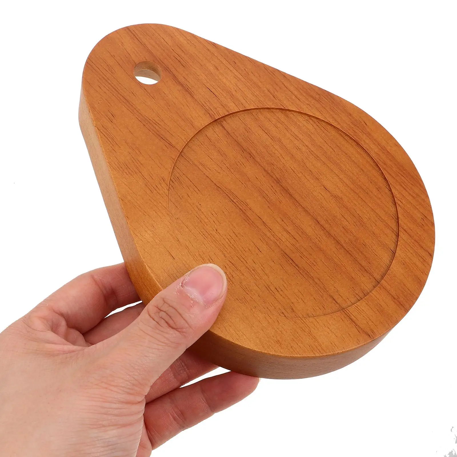 Solid Wood Desk Lamp Base Drop-shaped Table Wooden Bases LED Light Display Natural