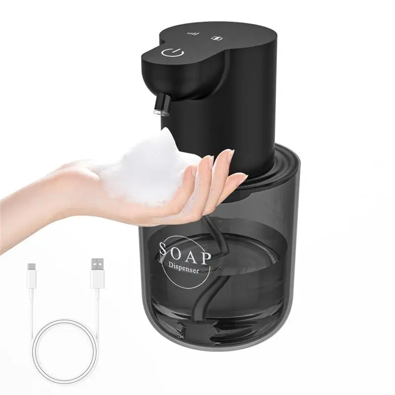 RALCA-Automatic Soap Dispenser Touchless,4-Level Adjustable Foaming Hand Soap Dispenser, Auto Soap Dispenser Wall Mount,