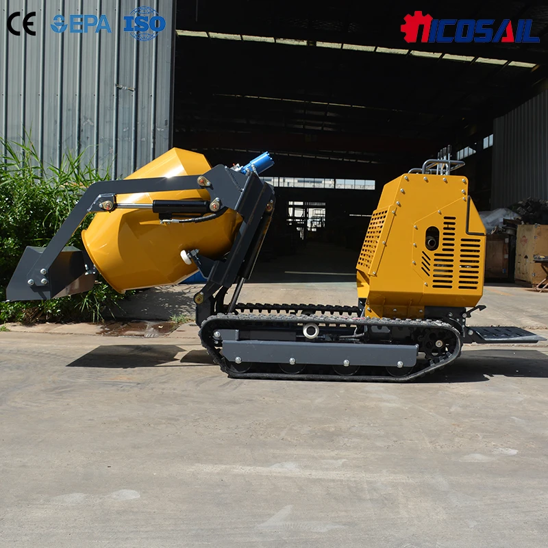 

Мини-самосвал для бетона с двигателем Briggs&Stratton 13.5 л.с., объем 300 дм³, строительный инструмент