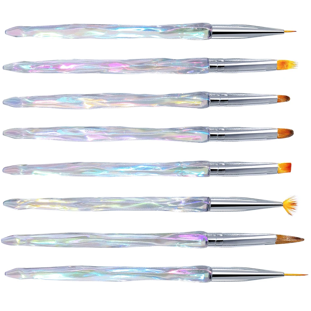 

8Pcs Nail Art Brush Pens Professional Light Comfortable for Fine Line Drawing Flower Pattern Design Nail Painting Manicure