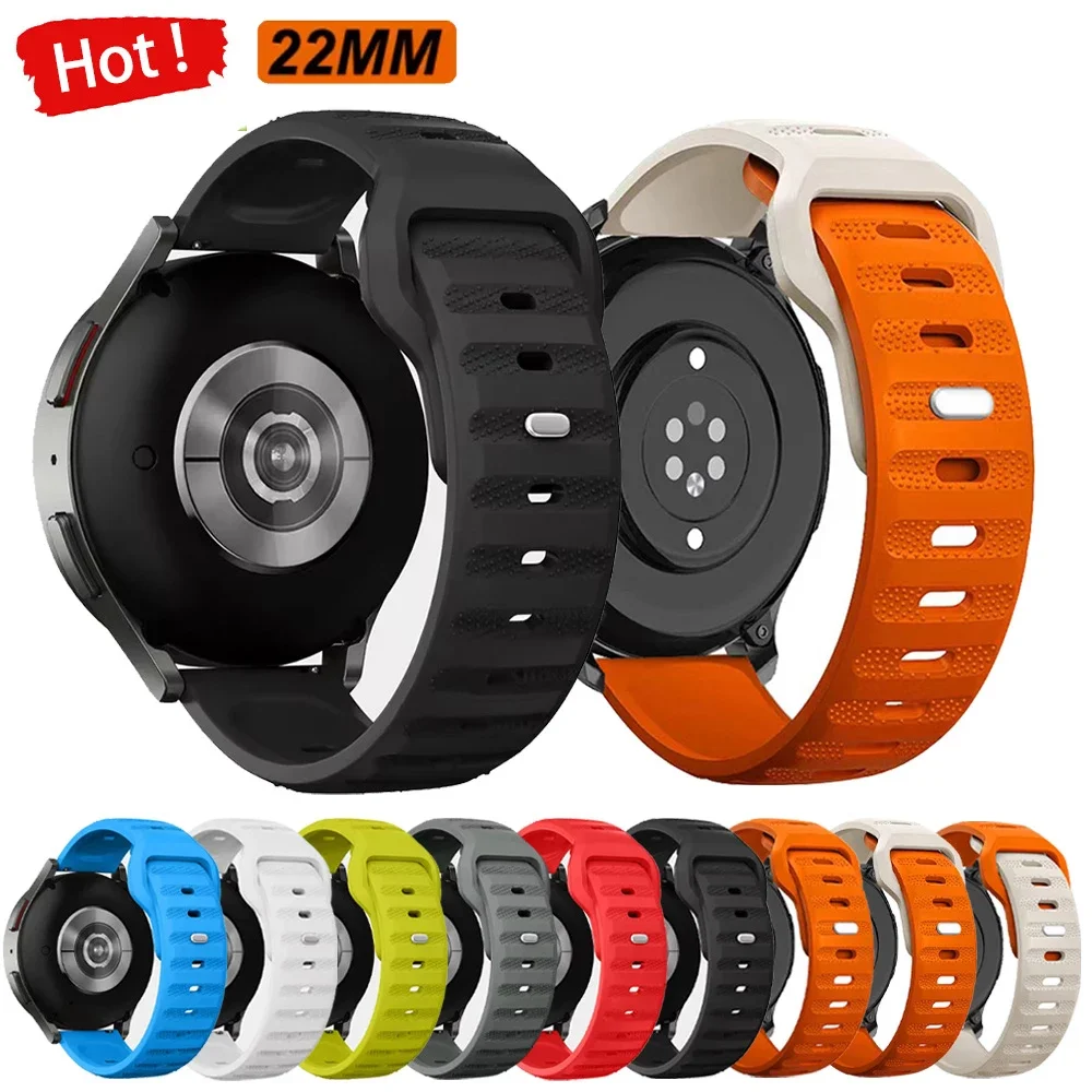 22mm Replacement Strap for Zeblaze Vibe 7/Pro/Lite/Stratos 2 3/Btalk3/GTS3 GTR3/Ares 3 Pro Water-proof Soft Silicone Watch Band