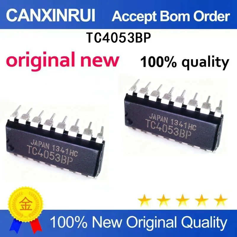 (5-100 Pieces) New original TC4053BP inline DIP-16 three sets of 2-channel analog switch chip IC integrated block circuit