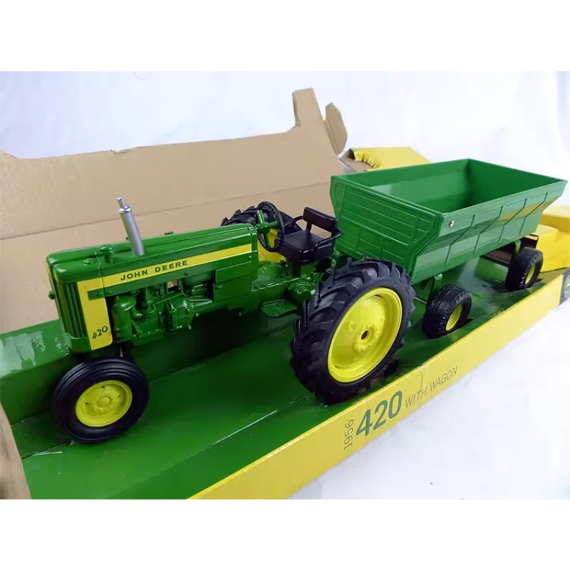 

Diecast ERTL 1:16 Scale Deere 420 Wagon Agricultural Alloy Car Model Collectible Toy Gift Souvenir Display Ornament