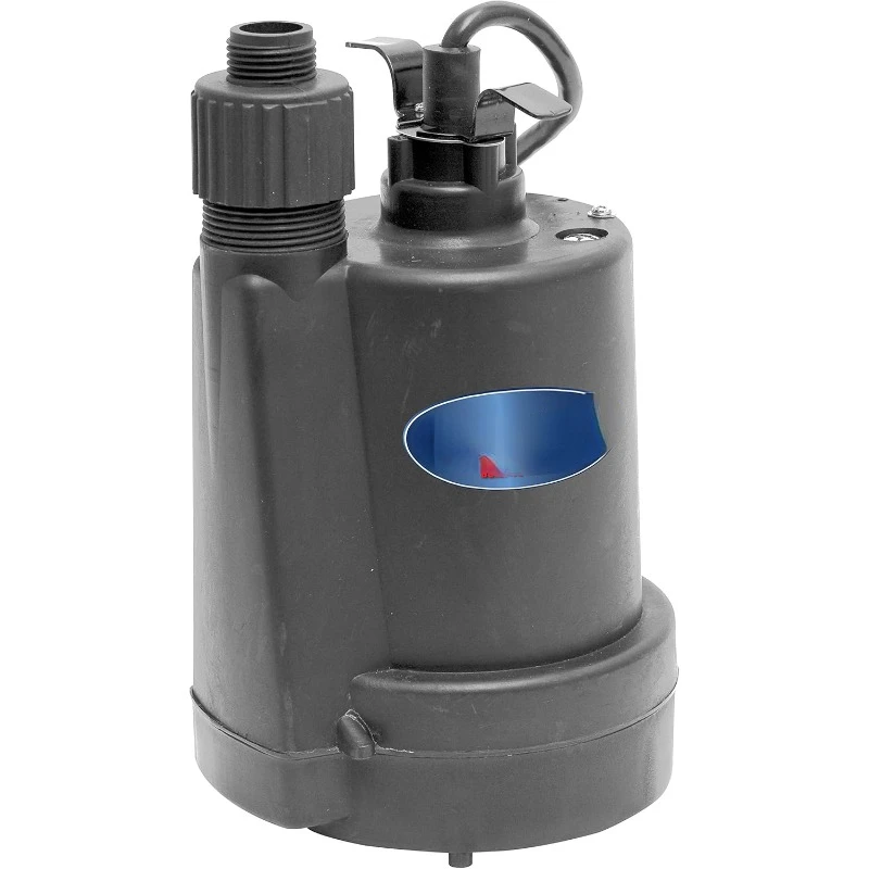 91250 1800GPH Thermoplastic Submersible Utility Pump with 10-Foot Cord, 1/4 HP