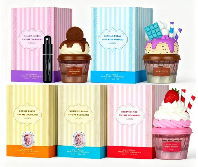 

Local)Lattafa Gourmand Perfume Collection - Assorted Food-Inspired Fragrances (Vanilla/Coffee/Chocolate & More) | Long-Lasting