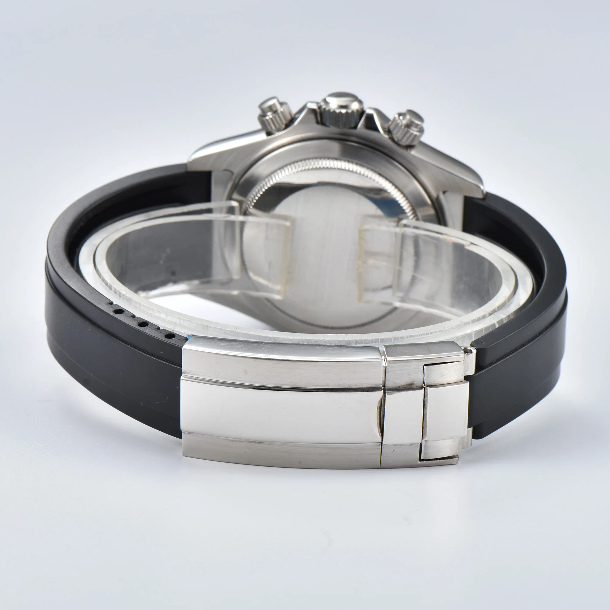 Reloj analógico de acero inoxidable para hombre, nuevo accesorio de pulsera de cuarzo resistente al agua con cronógrafo de zafiro y logotipo personalizado, 40mm, vk63, movimiento 03