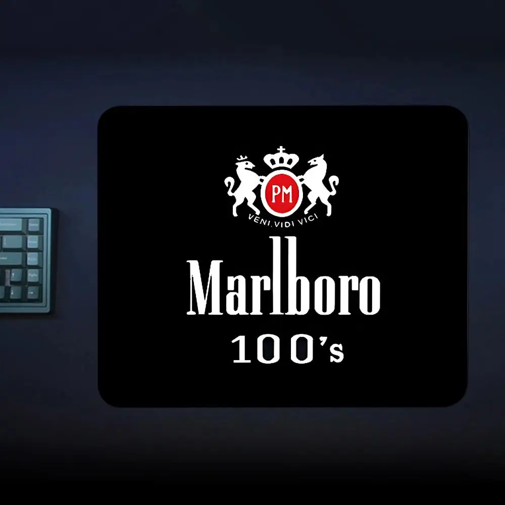 Cigarette-M-Marlboros Mouse Pad 18x22cm Small Rug  Keyboardpad Lock Edge Deskpad kawaii  Desktop Protection Mats