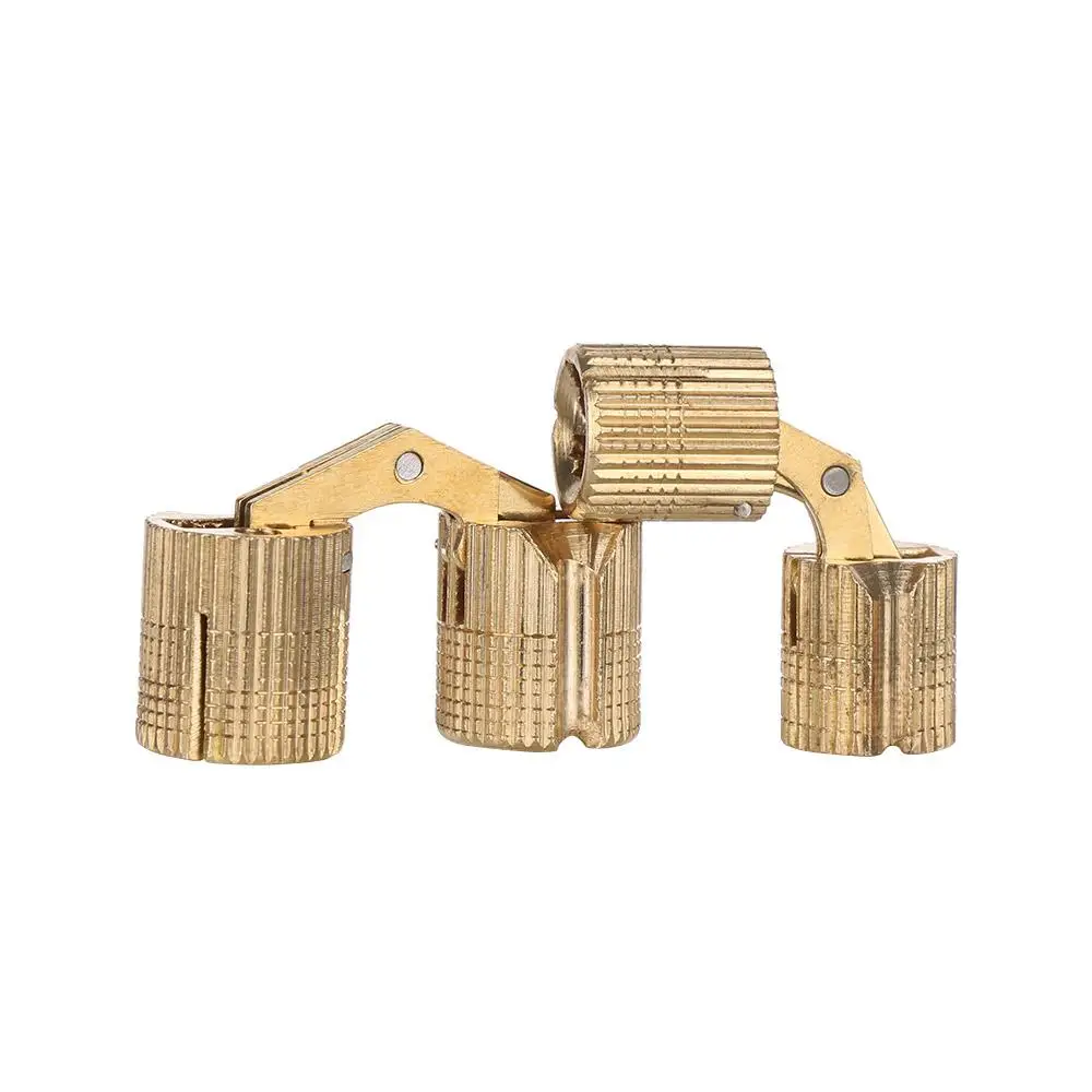 1pc New Invisible Cupboard  Cylindrical Brass Hinges Furniture Hinges