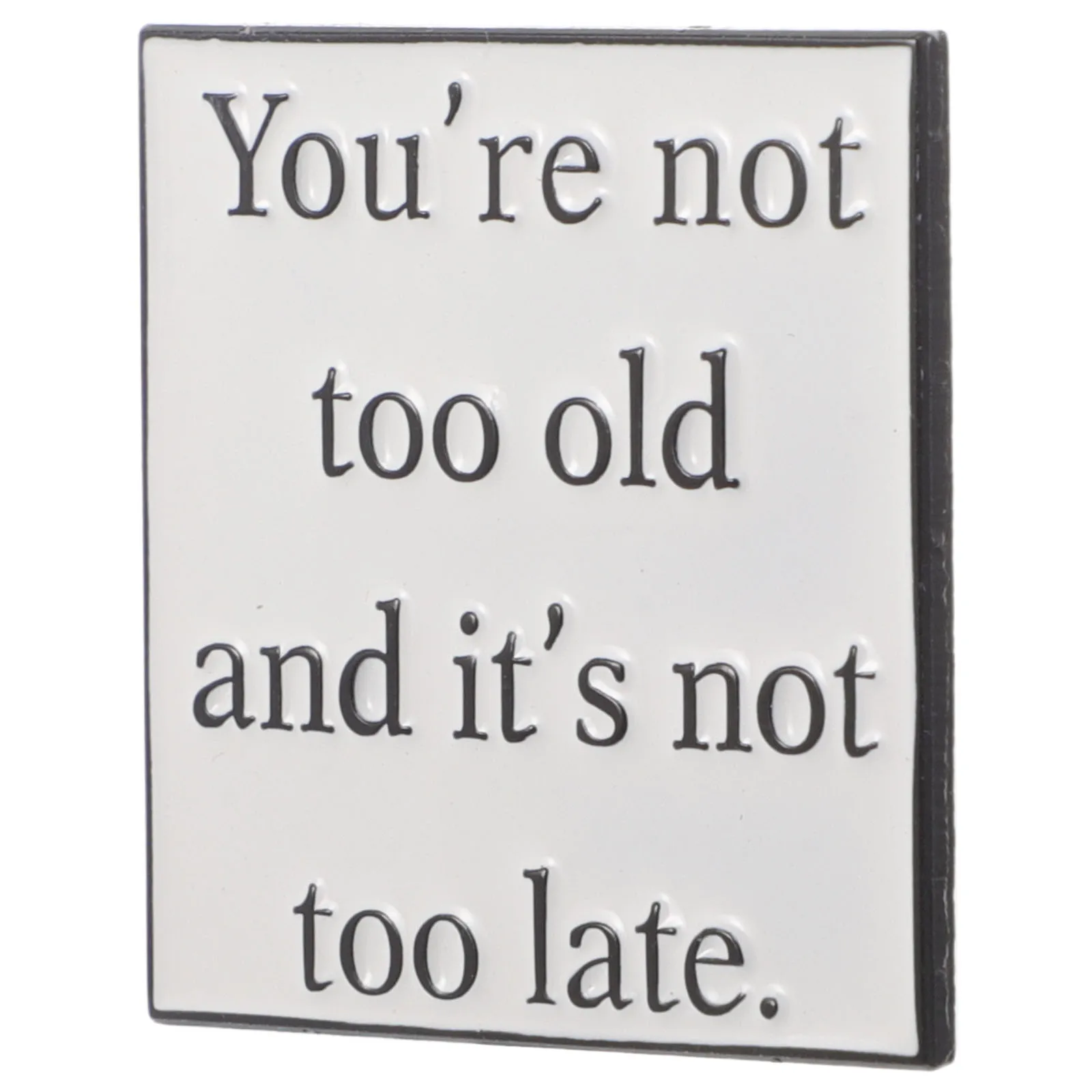 

Minimalist Metal Lapel Pin Badge Inspirational Quote Brooch For Backpack Clothes Hats Party Present Jewelry Accessories