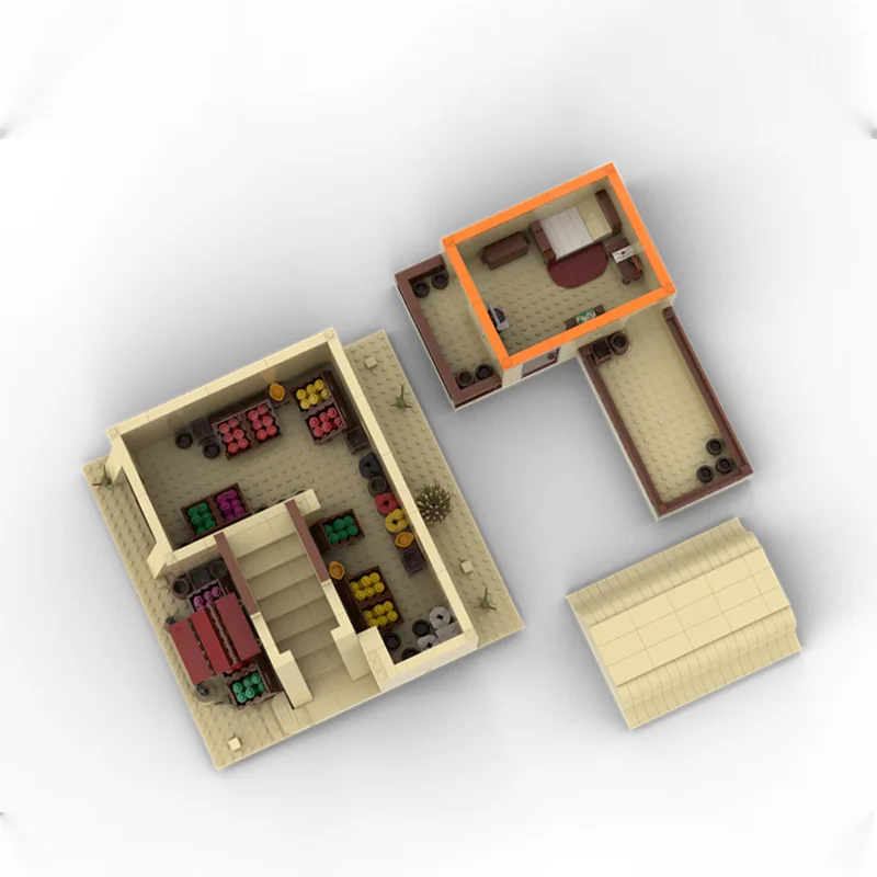 1127 pz MOC Esotico Deserto Architettura Modulare Deserto Spice House Deserto Trading Design FAI DA TE Building Blocks Giocattoli Di Compleanno Regalo