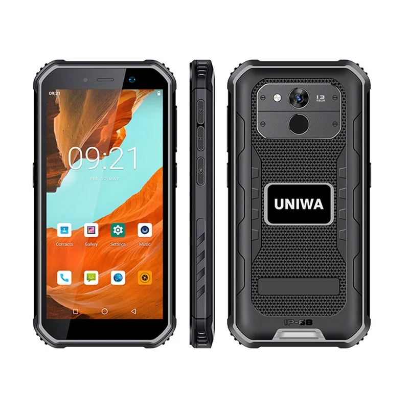 هاتف ذكي UNIWA F963 Pro متين 5.5 بوصة 4 جيجابايت رام + 64 جيجابايت روم IP68 مقاوم للماء Android13 PDA هاتف محمول مع NFC إصدار عالمي