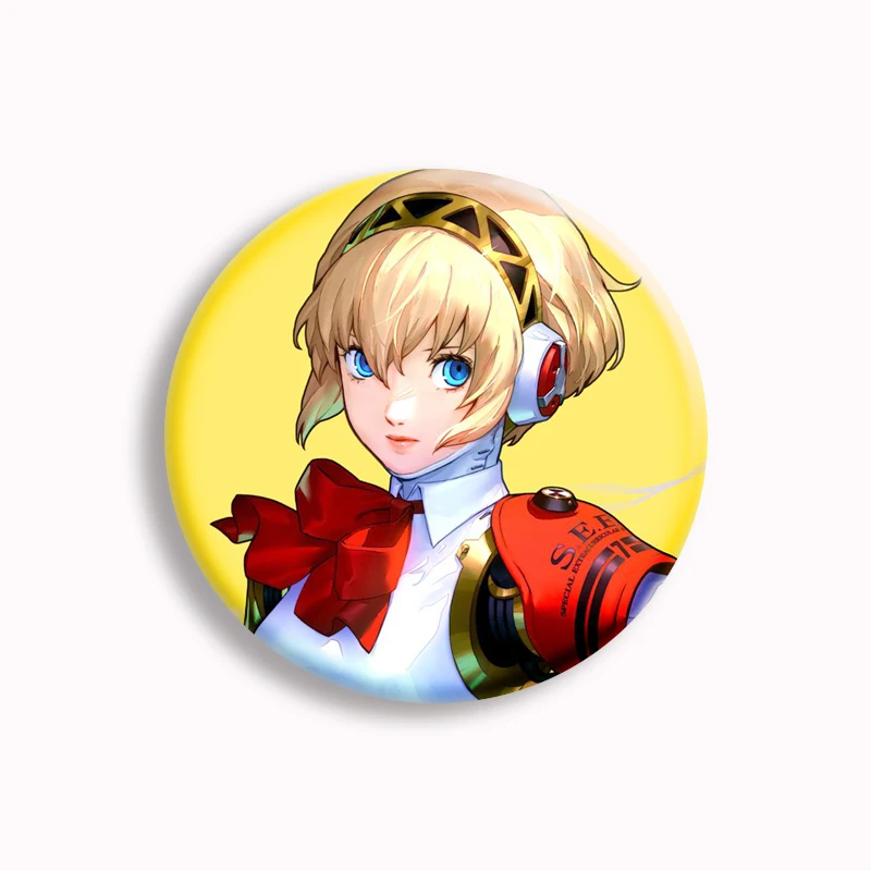 Aegis-Botón de juego Persona 3, Pin P3RE de dibujos animados, broche de personaje P3 creativo, bolso de decoración, regalo para coleccionistas de amigos