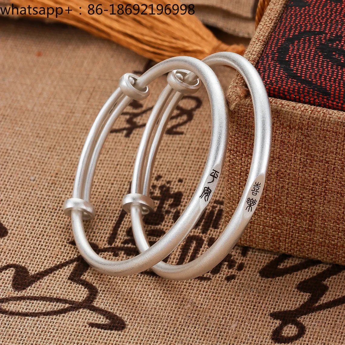 

Peace and Joy Ancient Method Baby Foot Silver 999 Bracelet Pair Newborn Baby Sterling Silver