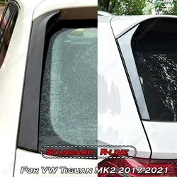 2Pcs Rear Window Side Spoiler For Volkswagen Fit VW Tiguan MK2 Rline \ Standard 2017-2021 Sticker Canard Wing Tuning Accessories