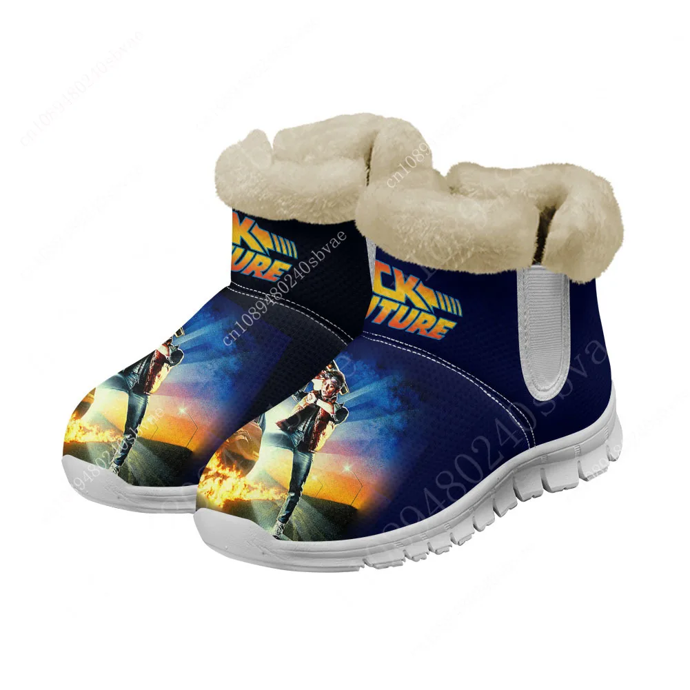 

Back To The Future Delorean Snow Boots Mens Womens Teenager Shoes Keep Warm Boot Casual Lightweight Sports Custom Sneakers