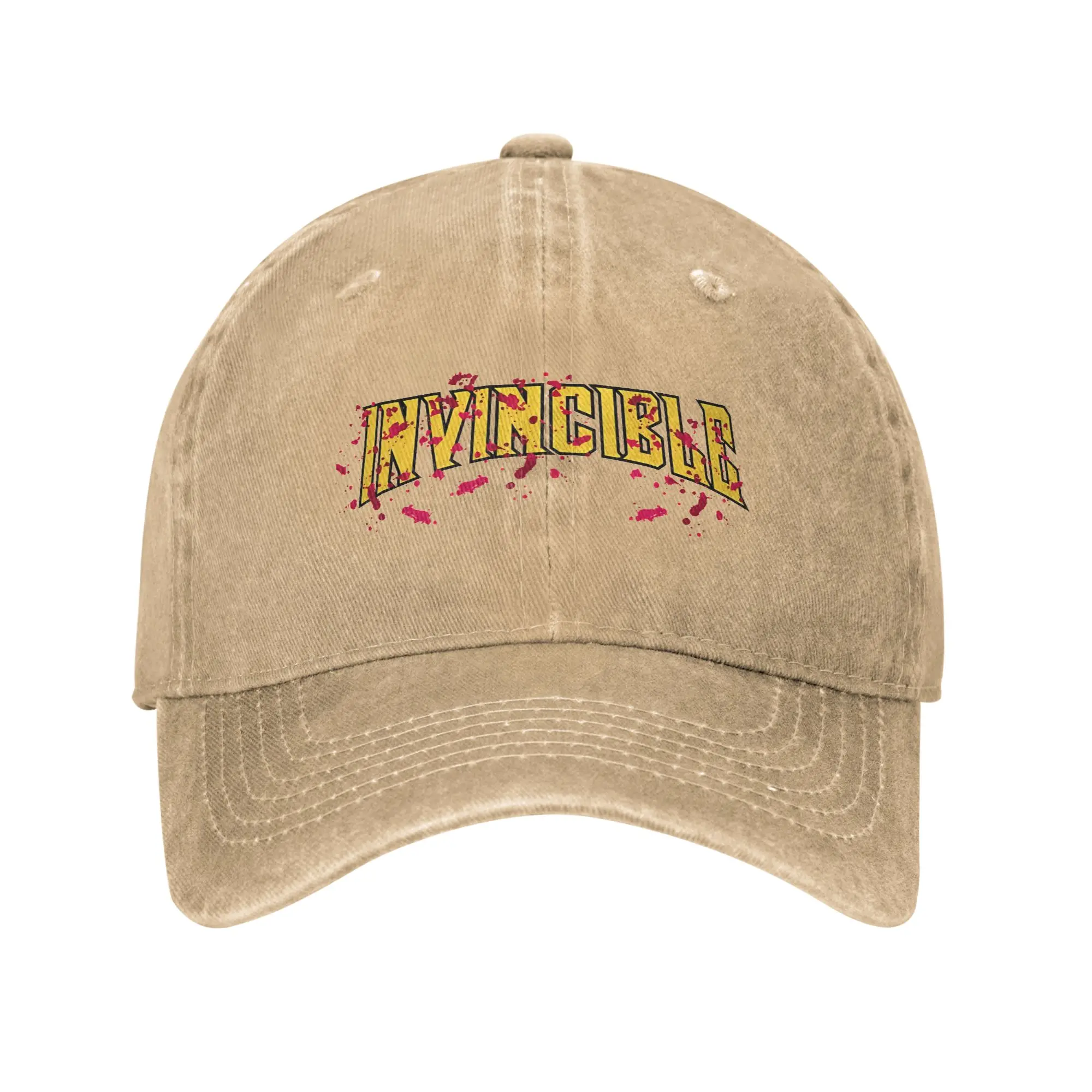 invincible comic)Washed Baseball Cap  Casual Sun Trucker Hat Spring Couple Women Tennis Skate Snapback Cap