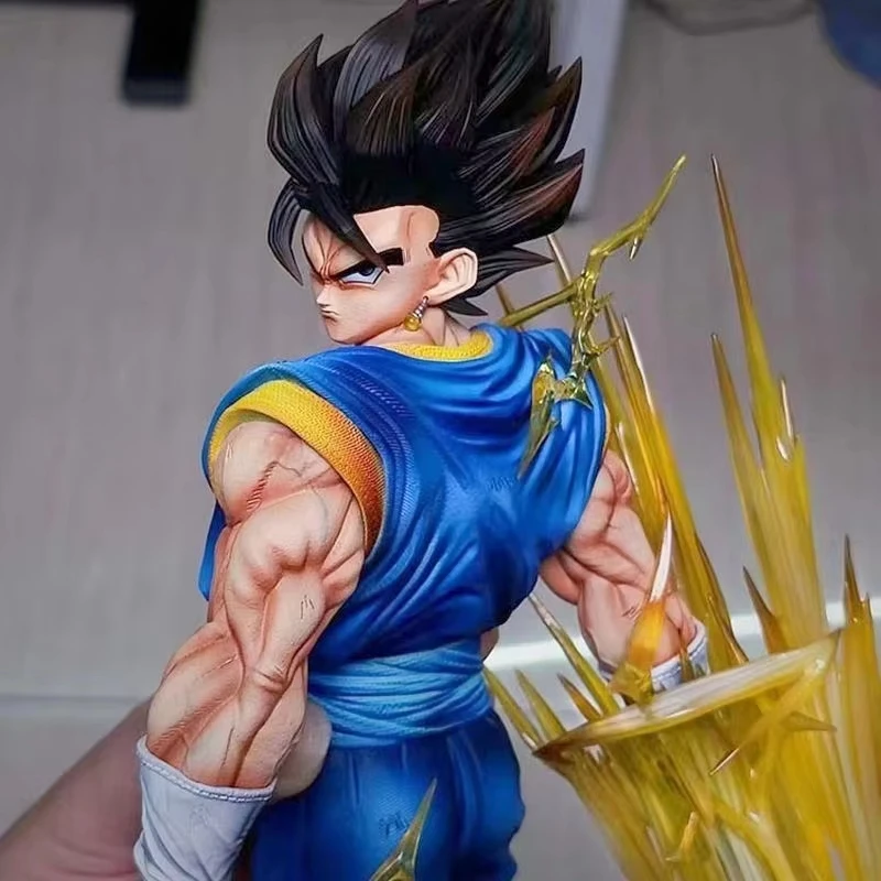 Figurine Vegetto Dragon Ball, 3 têtes, Statue en PVC, modèle de collection, décoration de bureau, jouets personnalisés, cadeaux d'anniversaire