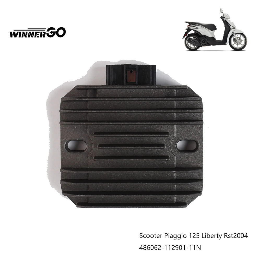 WINNERGO Motorcycle Voltage Regulator Rectifier For Scooter Piaggio 125 Liberty 125 Rst Vespa 125 2004 486062-112901-11N