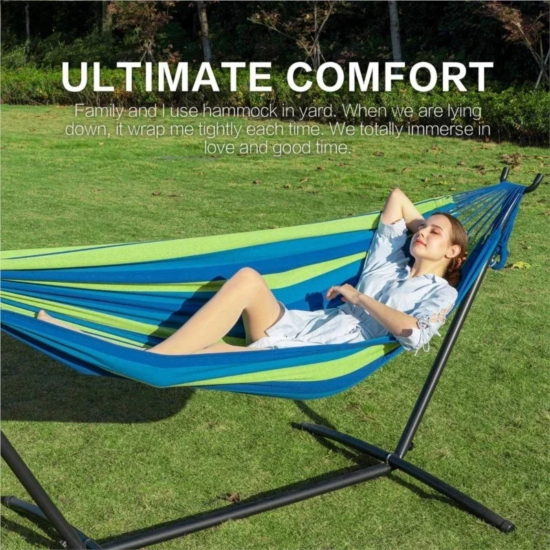 Anti-side-turn Canvas  Detachable Outdoor Hammock Portable Camping Hammock  Camping Home