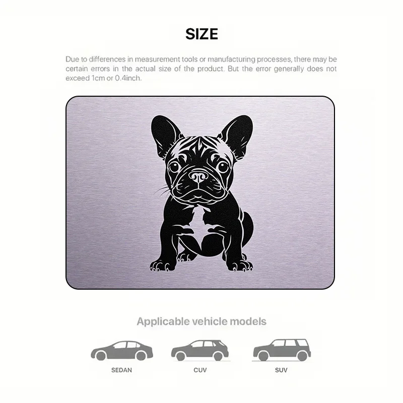 1pc Trunk Mat Black Silhouette French Bulldog Puppy Graphic Design High-quality Trunk Mat, Uniquely Designed, Suitable For All V