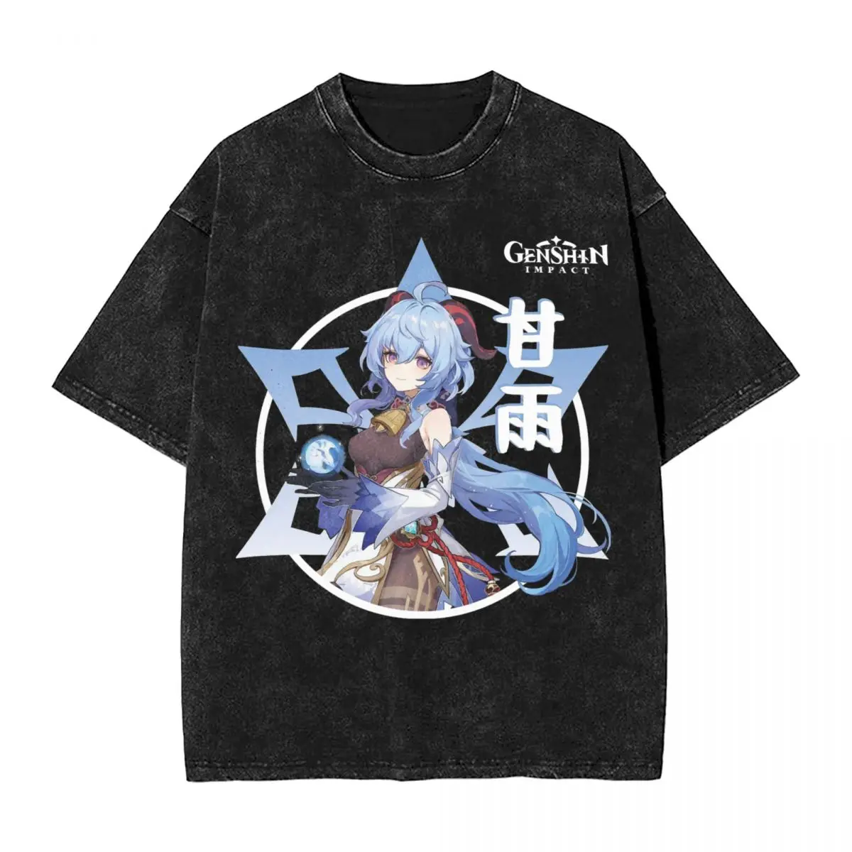 

Harajuku Cotton Tshirt Short Sleeve Tees Humor Albedo Genshin Impact Summer Cotton Loose Washed Tops T-Shirt Oversized Tee Shirt