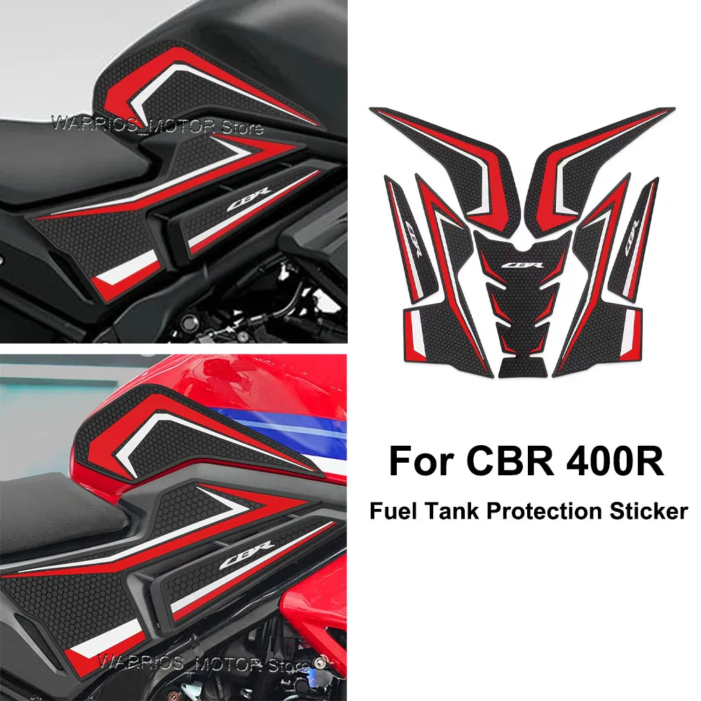 

CBR400R for CBR 400R 2024-25 Motorcycle Accessories Rubber Tank Pad Stickers Kits Fuel Tank Side Pad Gas Cap Stickers Protection