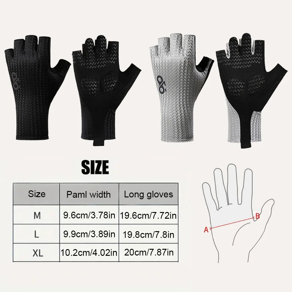 Summer Breathable Half Finger Cycling Gloves Ultralight Road Bike Gloves Anti-Slip Silicone Palm Pad Cool Sports Gear Men Women