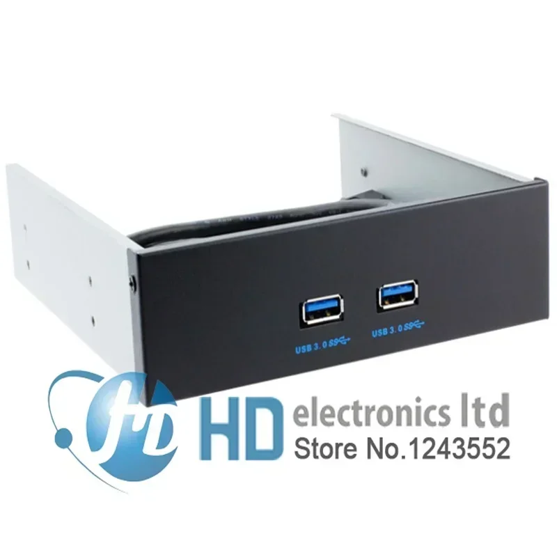 20Pin Motherboard to USB 3.0 2 Ports Front Panel internal Bracket 4 5.25