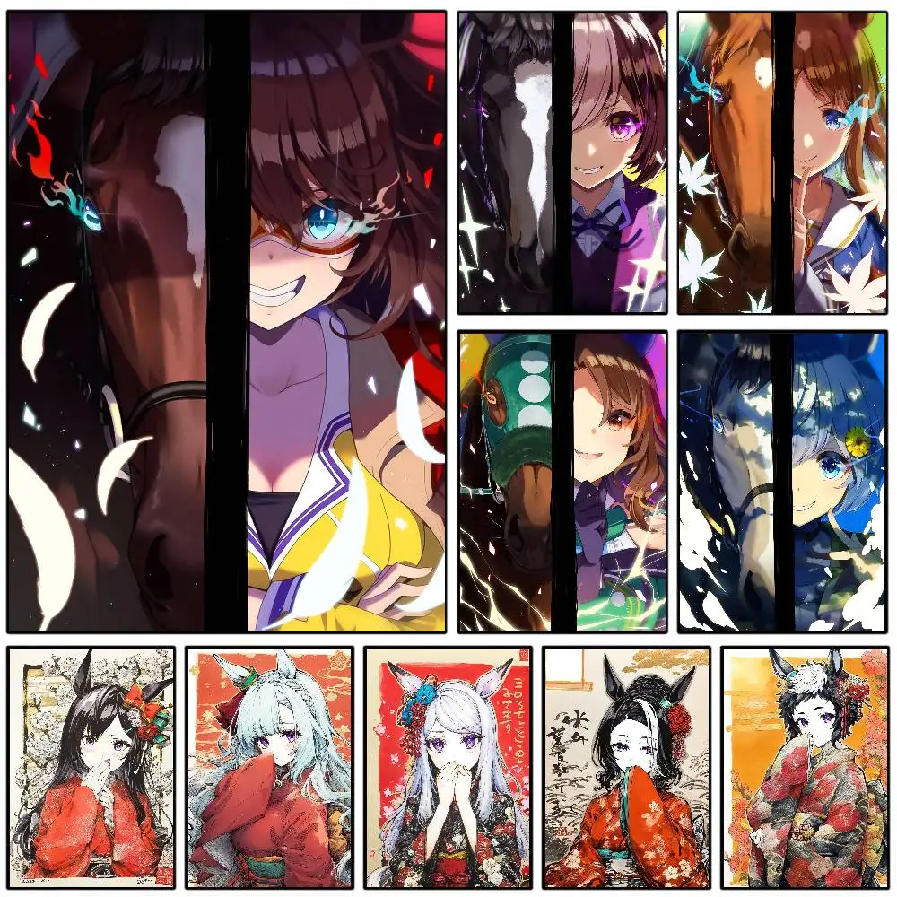 ملصق فني من Anime U-Umamusume Pretty DerbyS مع مطبوعات لتزيين غرفة النوم وغرفة المعيشة وغرفة المعيشة