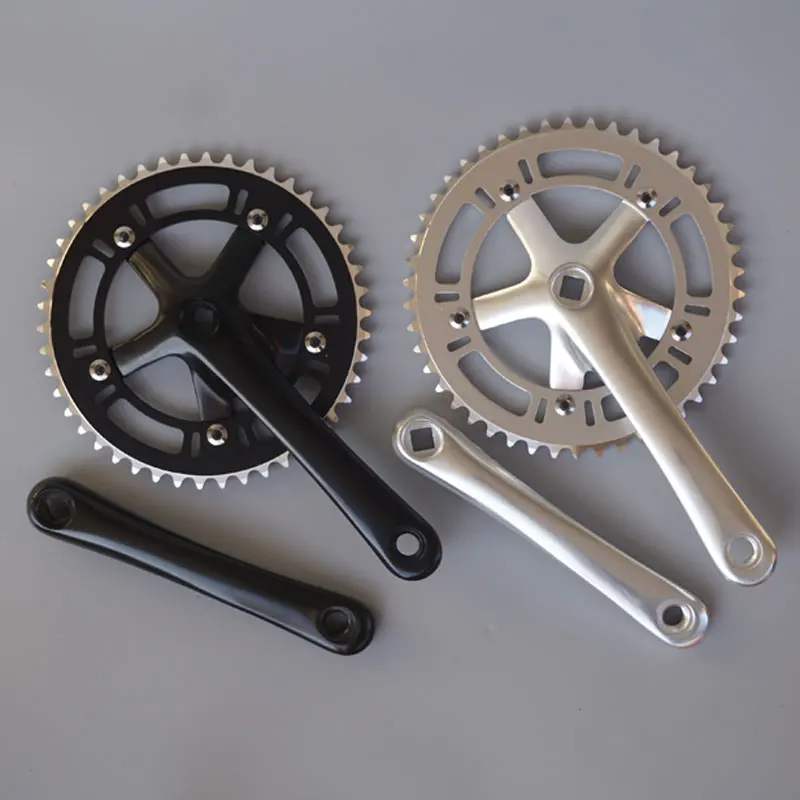 Fixie Bike Retro Bicycle Single Speed Chainwheel 46T 130BCD Crank 170mm Aluminum Alloy Fixed Gear Bike Crankset Fit For 103mm BB