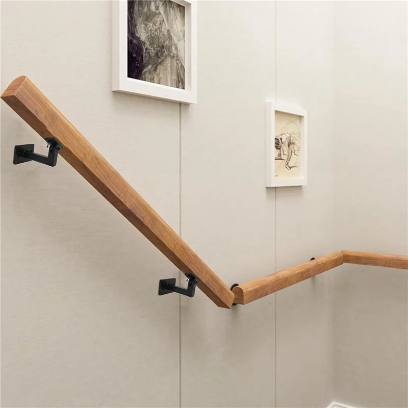 Hot Sale-8 Pcs Adjustable Handrail Brackets, Stair Railing Brackets , Hand Rail Brackets For Stairs, Wall Mounted Brackets