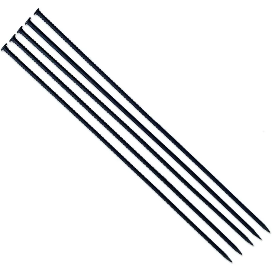 

48 стальных арматурных кольев с гвоздяной головкой для использования в ландшафтный дизайн и строительстве — L-образные штифты для заземления с 1/2