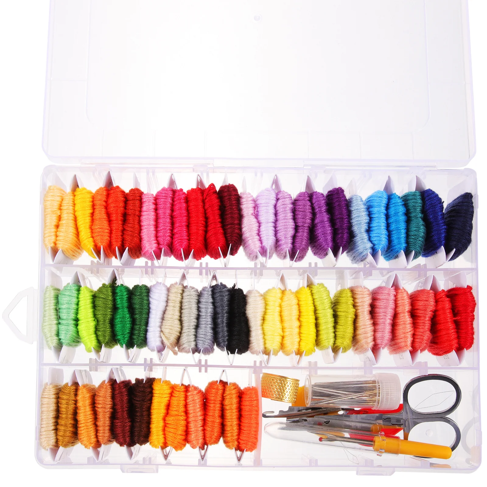

1Set Multi-Color Embroidery Thread Kit Wear-Resistant Fine Workmanship Threads for DIY Cross Stitching Bracelet Making Crafts
