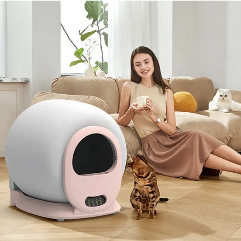 Electric Smart Quick Self Cleaning Deodorant Robot Large Space Toilet Tray Automatic App Remote Control Auto Cat Box