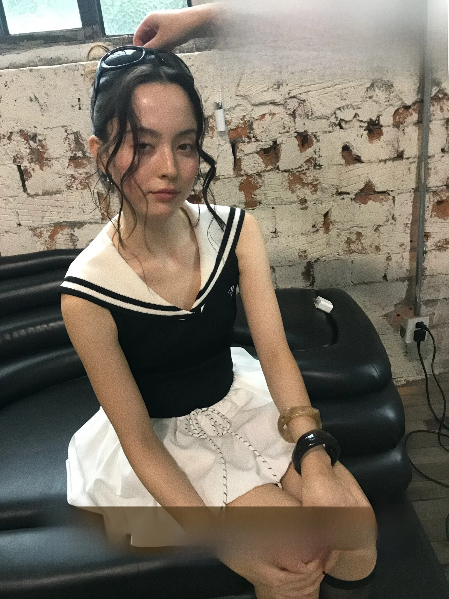 

Женский летний топ American Sle с вышивкой и воротником-стойкой, прямого кроя, из смесового полиэстера и вискозы