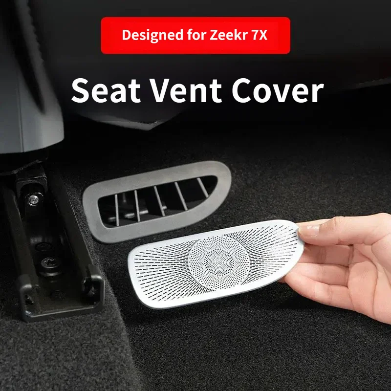 Car Interior Accessories For ZEEKR 7X 2025 2026 Dust Net Under Seat Air Mask Metal Dust Net Car Interior Supplies Accessories