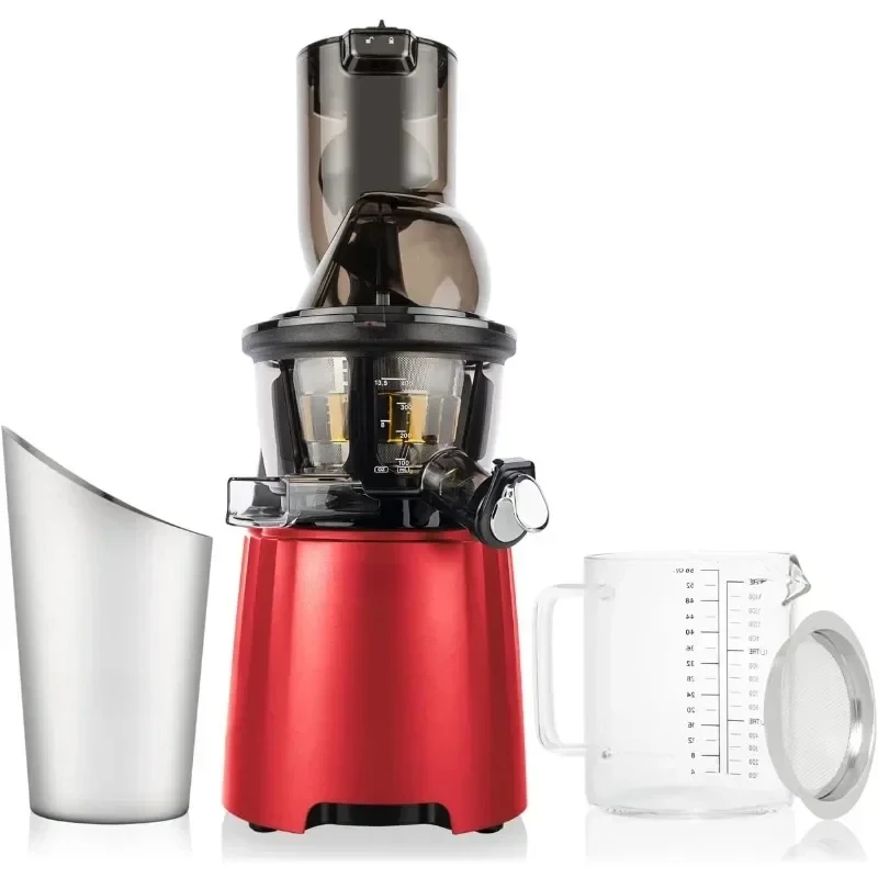 Wide Mouth Premium Cold Pressed Vertical Juicer Patented Trap Door System Includes 2 Premium Accessories 240W High Torque Motor