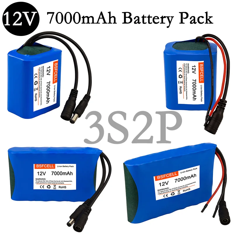 12V Battery 3500mAh/7000mAh/10500mAh/14000mAh/17500mAh Rechargeable Li-ion Battery Pack