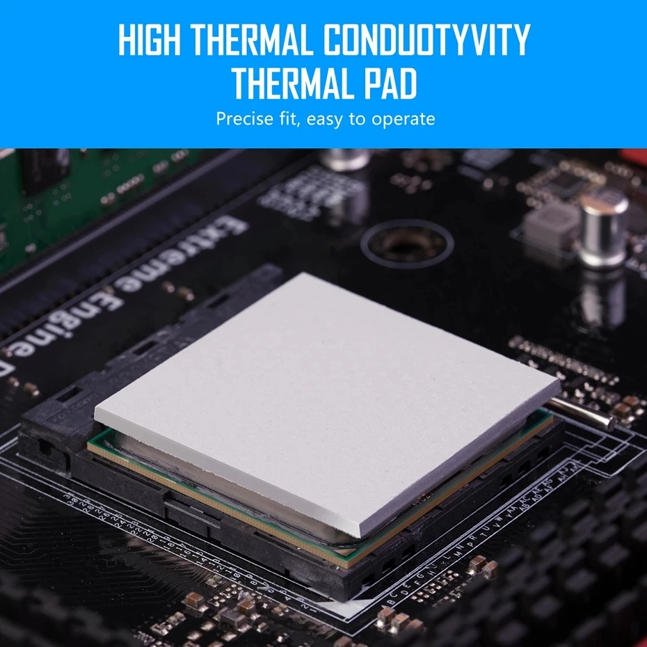 UPSIRN OEM bantalan termal plester silikon bantalan termal CPU GPU tikar pendingin air 100X100mm bantalan pendingin Heatsink kualitas tinggi