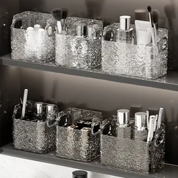 Light Luxury Water Corrugated Trapezoidal Open Desktop Storage Box Cosmetics Storage Box Multi-grid Makeup Organizer Box