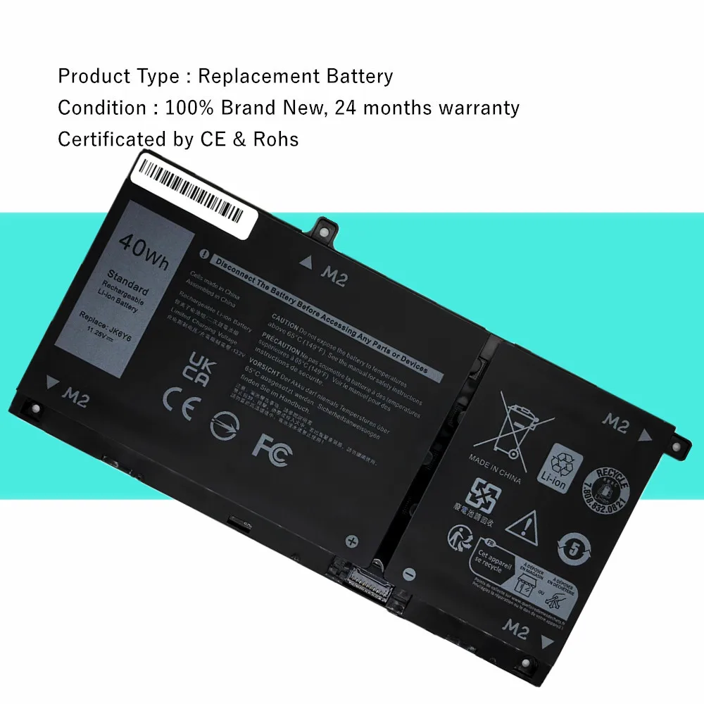 Laptop Battery for Dell Latitude 3410 3510 for Vostro 5300 5301 5401 5402 5501 5502 Series C5KG6 CF5RH JK6Y6 K3N6W 5NDNH