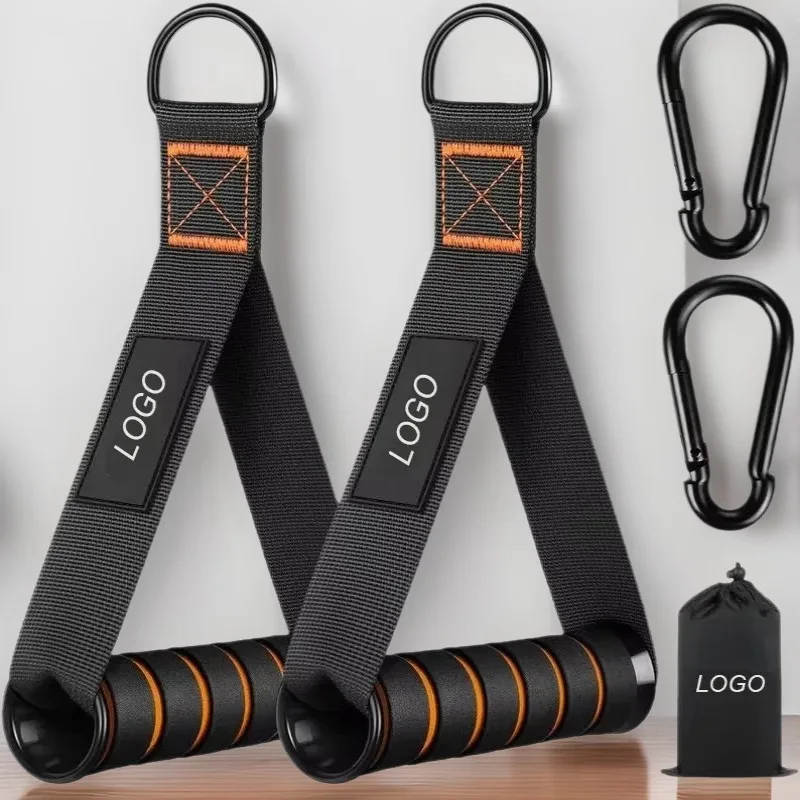 New 2PCS D-Ring Pull Rope Grip Fitness Accessories Exercise Band Handle Rally Handle For Yoga Hammock Handle Resistance Bands