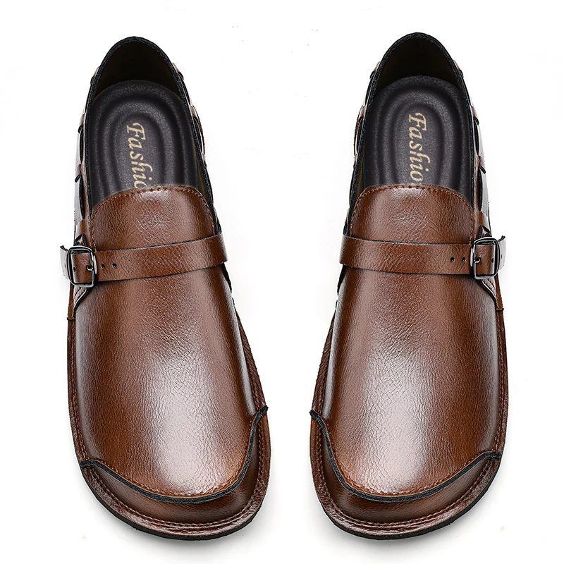 Fashionable Non-slip Casual Men's Shoes 2024 Spring New Solid Color Large Size 38-47 Men's Shoes Retro Versatile Slip-on Shoes