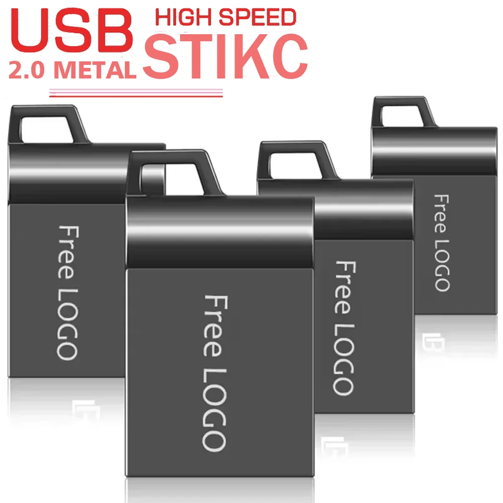JASTER USB2.0 Flash Disk Mini Metal 4GB 8GB16GB 32GB Custom Logo Memory stick 4GB envio gratis Pen drive 8GB Free key chain 16GB