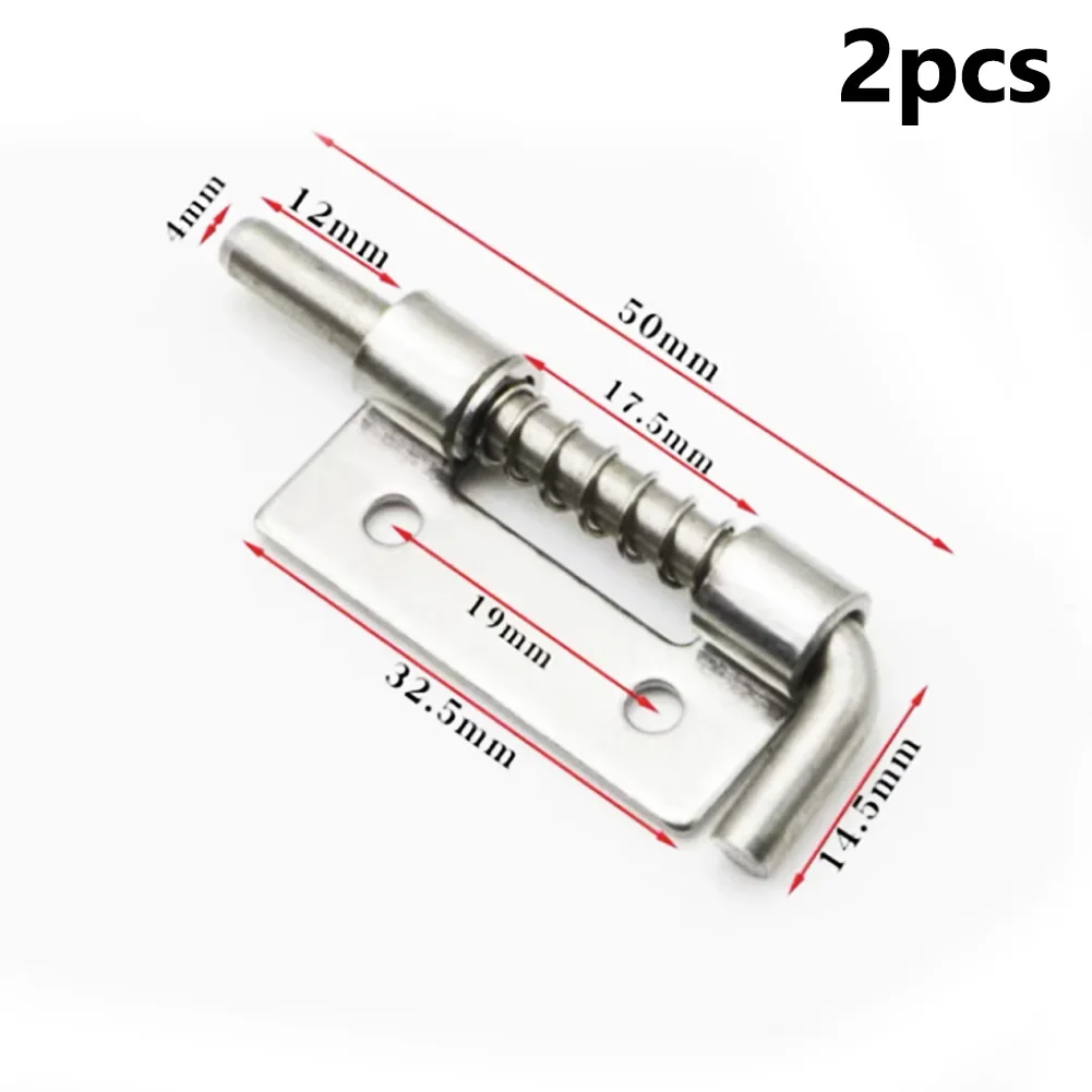 2Pcs Silver Door Latch Sliding Lock Bolt Latch Hasp Staple Gate Safety Lock Latch Bolt Latch Spring